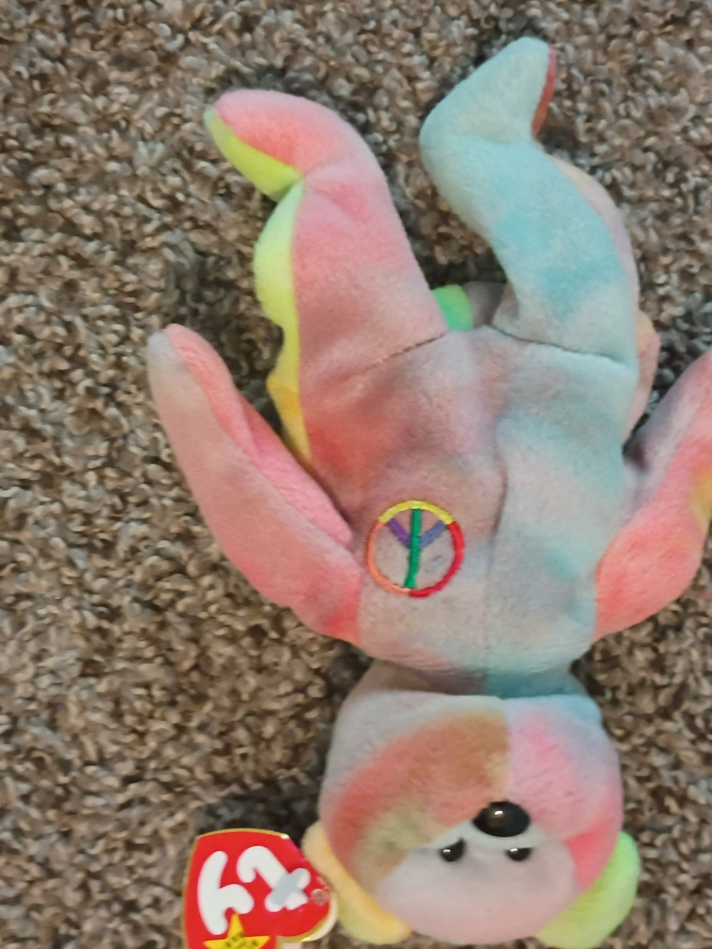 TY Beanie Baby Tie-Dye Plush Bear - Multicolor